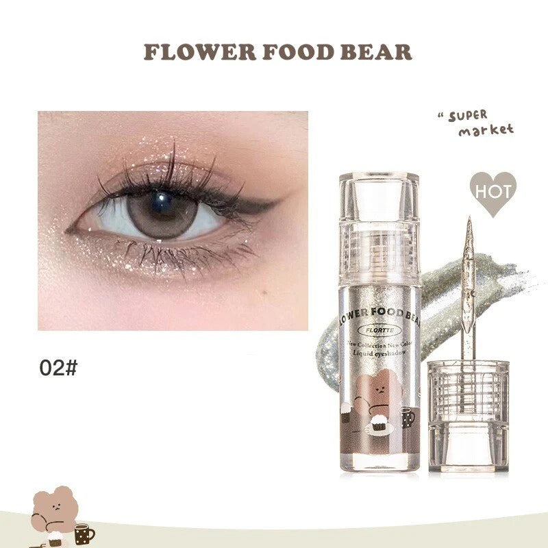 FLORTTE Flower Food Bear Liquid Glitter Eyeshadow