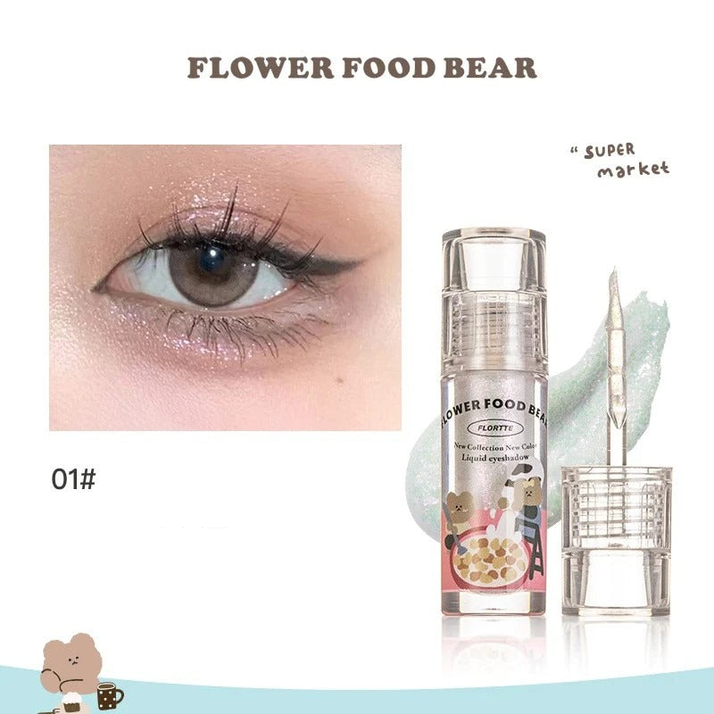 FLORTTE Flower Food Bear Liquid Glitter Eyeshadow