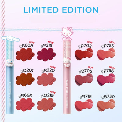 COLORKEY X HELLO KITTY X CINNAMOROLL Limited Airy Lip Lacquer